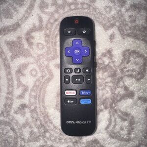 On Running Roku TV Remote - Black and Purple